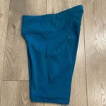 Athleta Contender 9" Dark Teal High Rise Blue Biker Shorts Size XS Photo 2