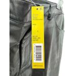 Gianni Bini Sasha Straight Leg High Rise Genuine Leather Pants Black Size 12 NWT Photo 5