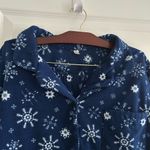 PINK - Victoria's Secret PINK Fleece Pajamas Blue White Snowflake Print Size 3X Photo 2