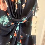 Nine Britton  Navy Floral Midi Dress Photo 4