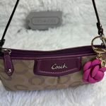 Coach y2k Purple Signature Canvas Wristlet Mini Purse Photo 2