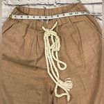 Free People  peach tan cotton beach high waist pants with drawstring rope tie XS Photo 2