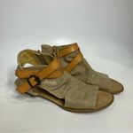 Blowfish Malibu Balla wedge sandals open toe tan canvas leather women’s size‎ 9 Photo 3
