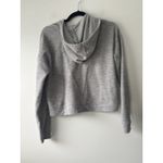 Old Navy Old‎ Navy Heathered Gray Waffle Knit Zip Up Hooded Sweatshirt Size XS Pockets Photo 5