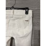 Hudson Midrise Nico Distressed White Super Skinny Jeans Size 26 Photo 2