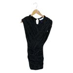 IRO NWT  Metallic Deep V Ruched Mini Dress Black White Size 36 US 4 Photo 12