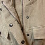 Elan   Gauze Cotton Utility Jacket In Khaki Size Medium Photo 5