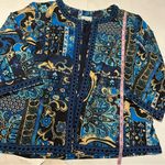 Joan Rivers  Women's 1X Moroccan Flair Knit Open Front 3/4 Sleeve Office Blazer Photo 2