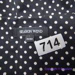 Vintage black and white‎ polka dot cap sleeve diamond neckline dress, size XXS Photo 14