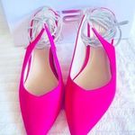 X2B Elegant Hot Pink & Silver Women's Rhinestone Lace Up Heels. Photo 0