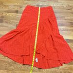 Love Whit Women’s Large Cotton Red Ruffle Skirt Lolita Vacation Colorful Twirl Photo 2
