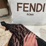 Fendi Authentic Discontinued Sheer Black Motif FF Logo Socks / Hosiery Photo 1