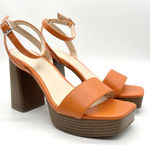 Marc Fisher Women's Orange Block Heel Ankle Strap Dress Sandals Brand New Photo 0