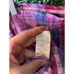 Free People  Women's Madeira Corset Plaid Strapless Cotton Pink Purple Size Mediu Photo 4