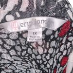 Erin London Floral Lace 1 Button Blouse Sheer Woman’s 1X Dressy Photo 5