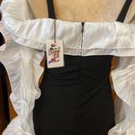 Lavishly Paris Nwt, Women’s Designer Two Tone Ruffle Sleeved Bodycon Dress Photo 8