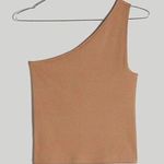 Madewell  Brightside Ribbed One Shoulder Stretch Tank Brown NWT XS Photo 0