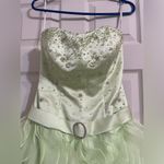 Camille La Vie Green Ruffled Long Gown Photo 1