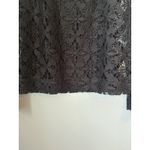 Lace Crochet Top With Velour Collar Black Small Whimsy Goth Biker Photo 3