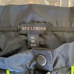 QED London Black Wind Breaker Jacket with Neon Green Piping Sz M Size M Photo 1