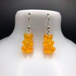 Orange Teddy Bear / Gummy Bear Earrings Photo 1