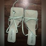 public desire  Raffia mint mademoiselle Heels Square nwot contemporary Strappy Photo 1