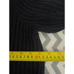 Chico's Black Open Knit Sweater Size 1 – Striped Bell Cuffs Photo 4