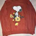 Peanuts Snoopy Target Crewneck with Flowers Red Size L Photo 0