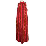 Frances Valentine Carlyle Mockneck Sleeveless Maxi Dress Vintage Style Pink Size M Photo 3