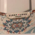 First Look Print Tank Top with Bow Women Size Small Photo 1