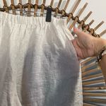 Grade & Gather Women’s Beige Linen Cropped Pants w Side Slit LNC Coastal Ltwght Photo 7