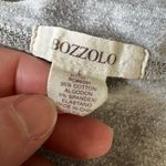 Bozzolo  Womens Casual Tee Shirt Top Long Sleeve V Neck Pullover Gray Large Photo 5