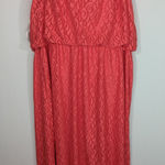 Emma & Michele  Red Lace Halter Blouson Maxi Dress Size 2X Coastal Party NWT Photo 0