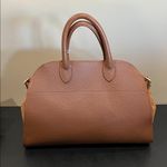 Anna Paola | Italian Leather Satchel w/ Crossbody & Scarf Brown Photo 2