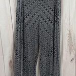 White House | Black Market  Women’s Medium Black Patterned Wide Leg Pants Photo 0