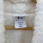 Natori Shag Eyelash Robe Womens Large XL White Polyester Belt Pockets Soft Photo 2
