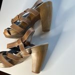 Dr. Scholls  Band Sandals Tan Natural Leather 4.5 " HEELS Sz 10 Med Photo 8
