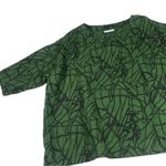 Bryn Walker Lagenlook Abstract Print Oversized Linen Blouse Top Photo 5