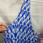 Nordstrom BP women's dual colored blue pink sleeveless v-neck mini dress summer Photo 1