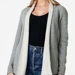 Pact Terry Lined Open Front Organic Cotton Women’s Cardigan Grey Size Small Cozy Photo 0