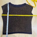 Theory  knit glitter metallic sleeveless top Photo 8