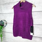 Josephine Chaus NWT Purple Sleeveless Cowl Neck Sweater Top Size XL Photo 3