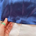 Womens Y2K Retro Blue Maxi Dress Slip Chemise Babydoll L Gown Navy High Slit Size XL Photo 1