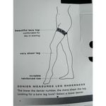 Hue  French Lace Thigh High Stockings Black 15 Denier 5971 Very Sheer Leg Size 1 Photo 3