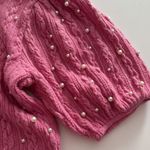 ZARA  Pink Pearl Knit Sweater Top NWT Photo 6