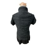 I.e.i. Shimmer of Silver on VTG Black Cowel Neck S/Sleeve Sweater Dress Size M Photo 6