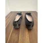 Talbots  Black Patent Cap Toe  Classy Leather Ballet Flats w bow sz 6 EUC Photo 5