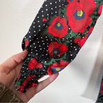 Free People Black Red Polka Dot Floral Mini Dress Womens 0 Long Sleeve Boho Fall Photo 8