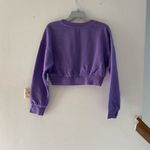 BP NWT  purple dahlia v neck cropped sweatshirt S 80% organic cotton Photo 3