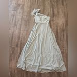 After Six  One-Shoulder Dress in Soft Green Photo 3